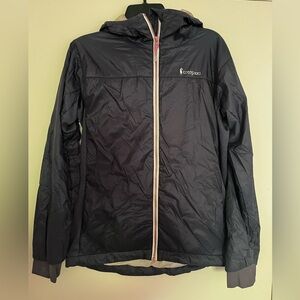 Cotopaxi Women's Pacaya Hooded Jacket - Navy Blue with Pink Accents